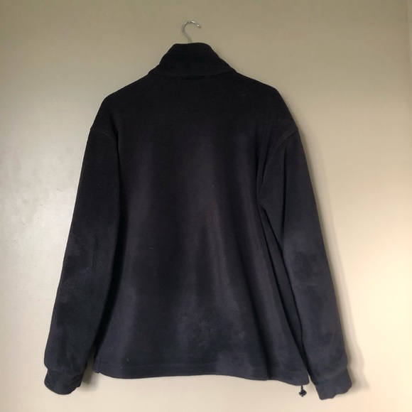 {Columbia} Dark Gray Fleece Jacket with Stripe - Picture 2 of 7